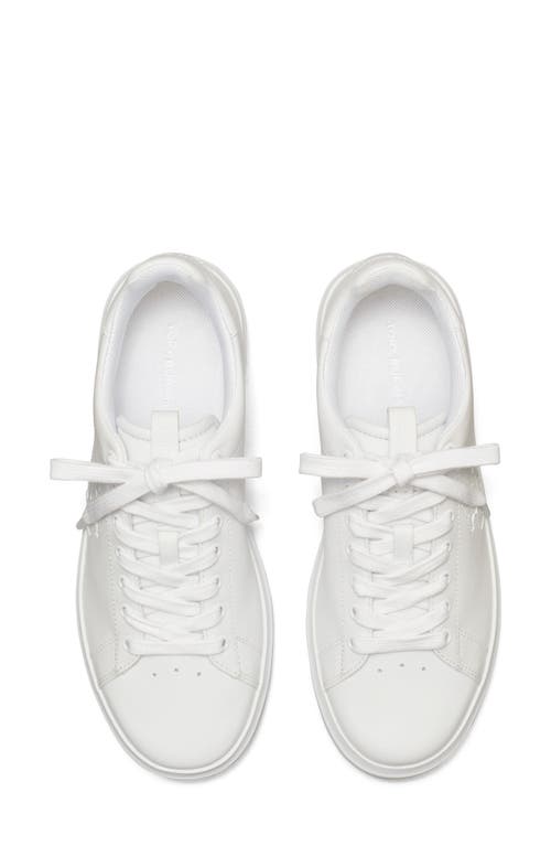 Shop Tory Burch Double T Howell Court Sneaker In White/white
