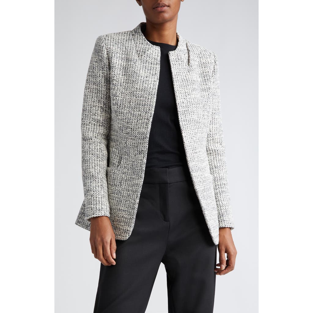 Coperni Gender Inclusive Tweed Fitted Jacket In White/black