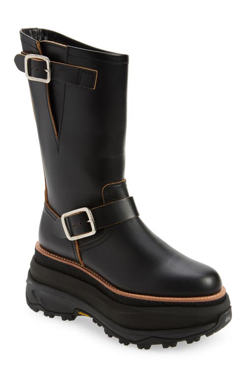 Shop Sacai Engineer Boot In Black