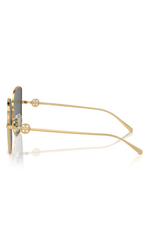 Tory Burch 60mm Oversize Butterfly Sunglasses In Gold/dark Grey
