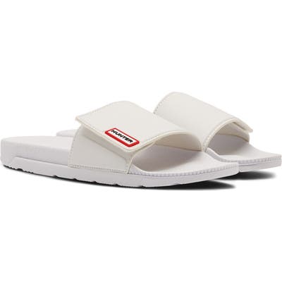 Hunter Original Adjustable Slide Sandal, White