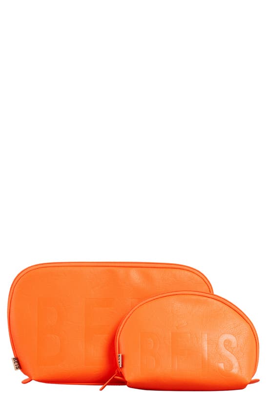 Beis The Cosmetic Pouch 2-piece Set In Creamsicle