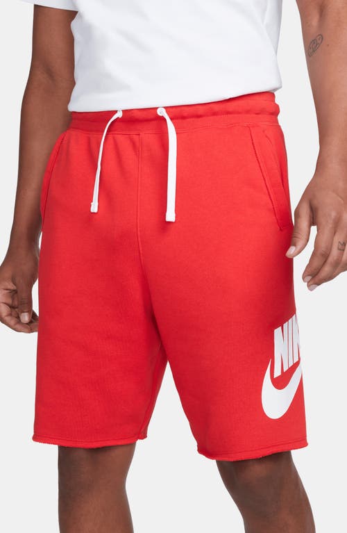 Shop Nike Club Alumni Sweat Shorts In University Red/white/white