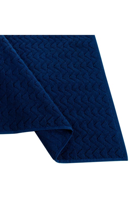 Brooks Brothers Herringbone Bath Mat In Navy