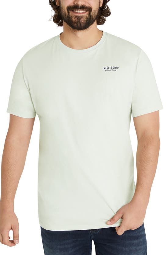 Johnny Bigg Emerald River Longline Graphic T-shirt In White