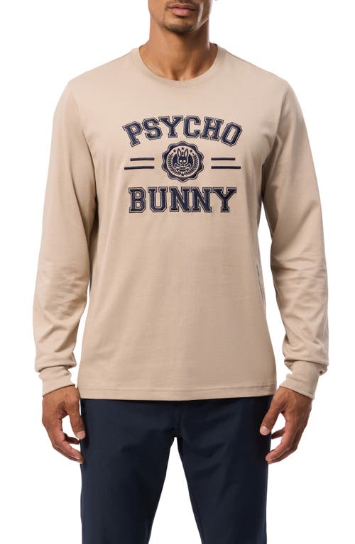 Shop Psycho Bunny London Long Sleeve Graphic T-shirt In Stone