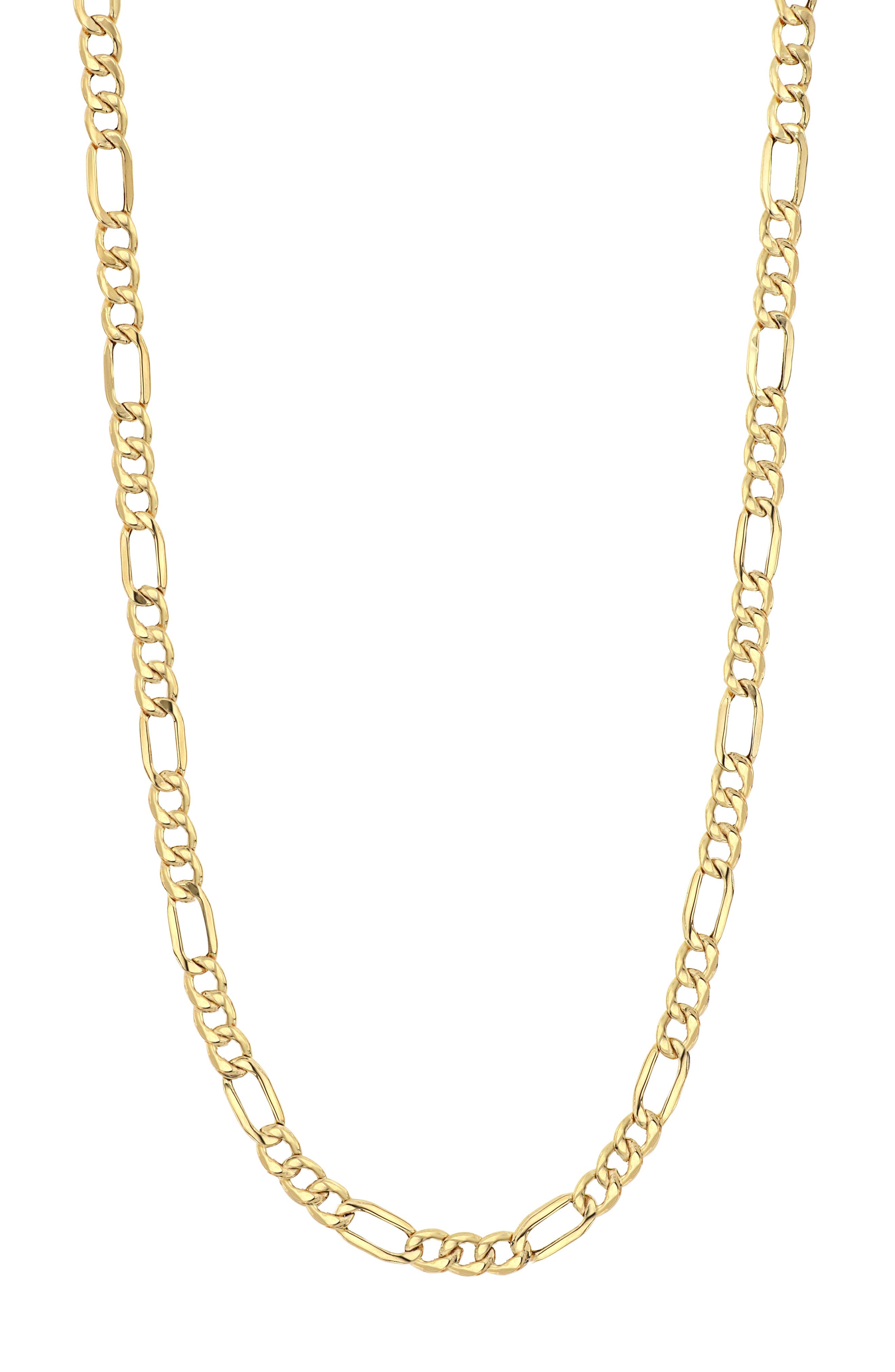 figaro chain 14k solid gold