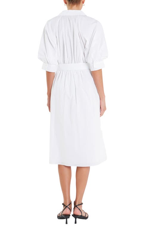 ENGLISH FACTORY ENGLISH FACTORY TIE BELT SHIRTDRESS 