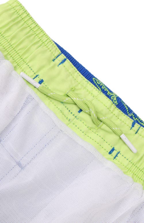 Rokka&rolla Kid's Swim Trunks With Mesh Lining And Upf 50+ Protection In Shark Printed