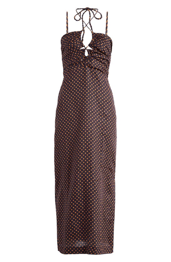 Shop Faithfull The Brand Tortugas Polka Dot Linen Dress In Ludovica Polka Dot