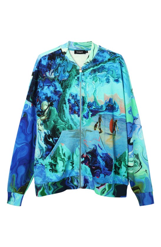 Shop Desigual M. Christian Lacroix Arty Jacket In Blue