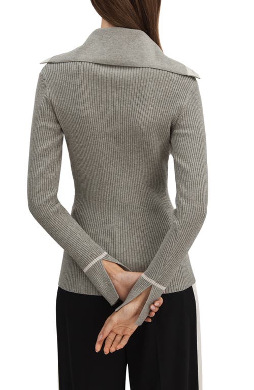 Shop Reiss Maia Rib Cardigan In Grey