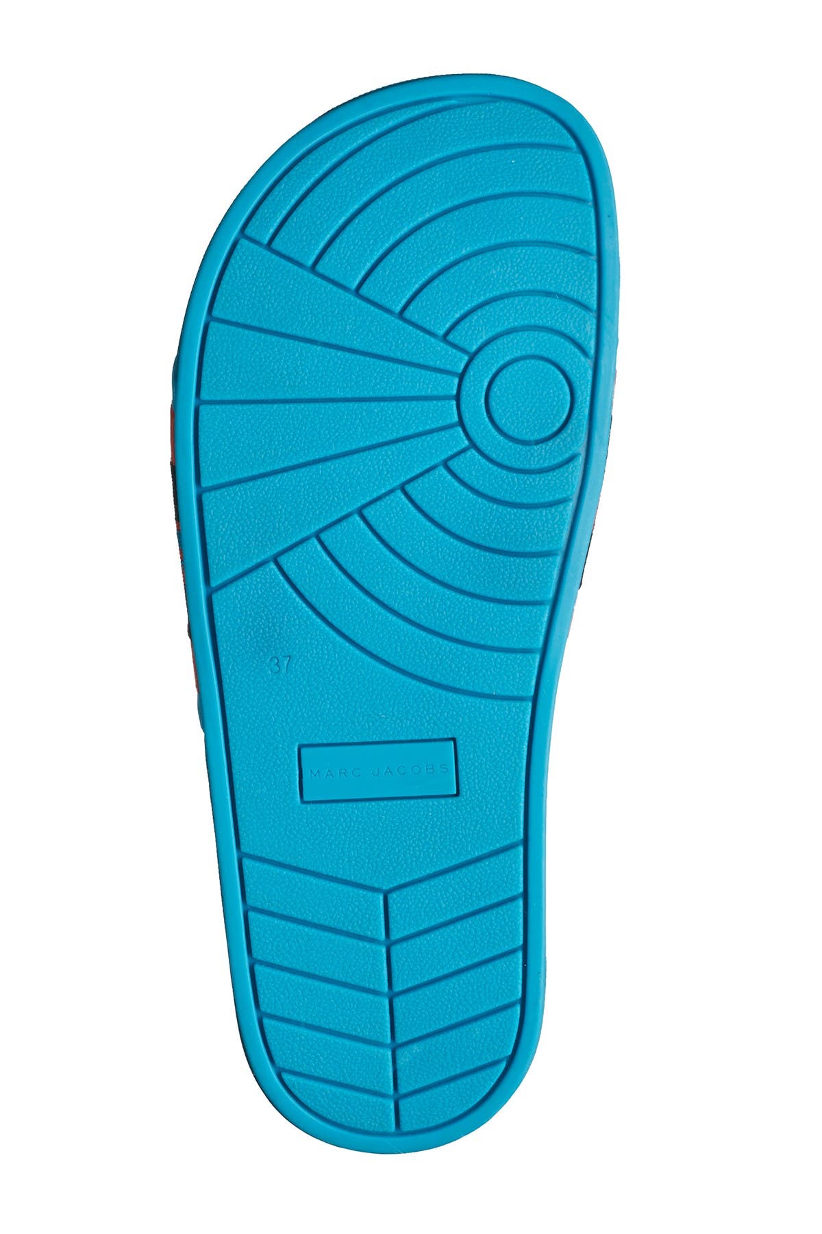 marc jacobs cooper webbing aqua slides