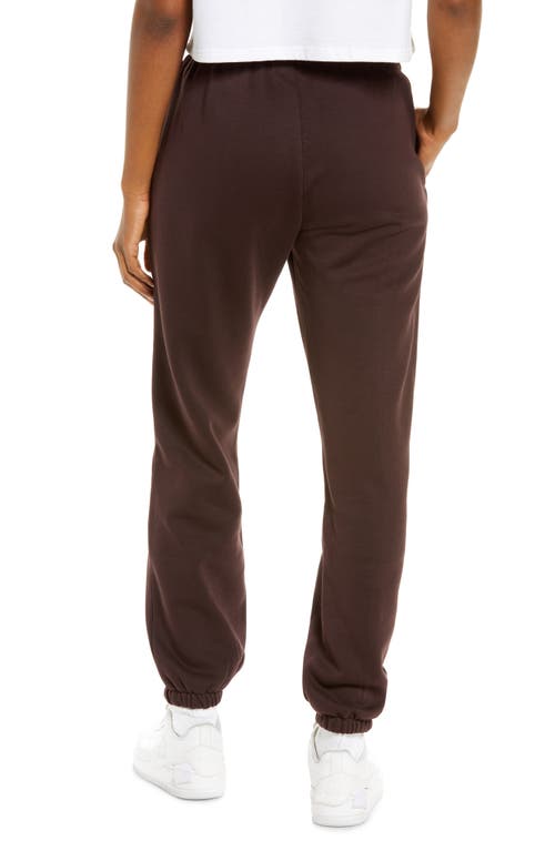 Shop Nike Sportswear Essential Fleece Pants In Brown Basalt/white