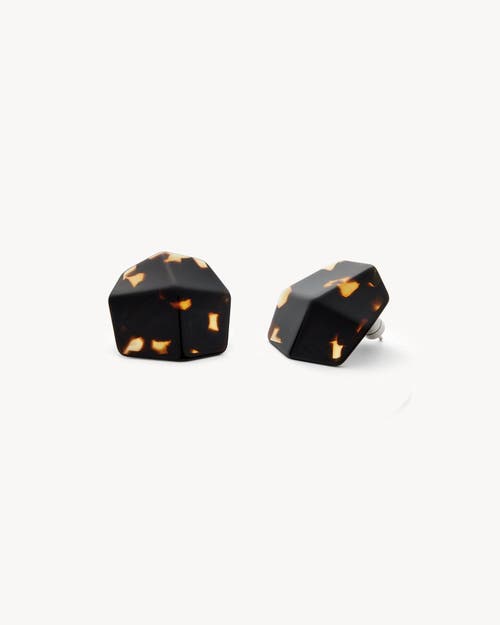 Machete Sculpture Studs In Dark Tortoise