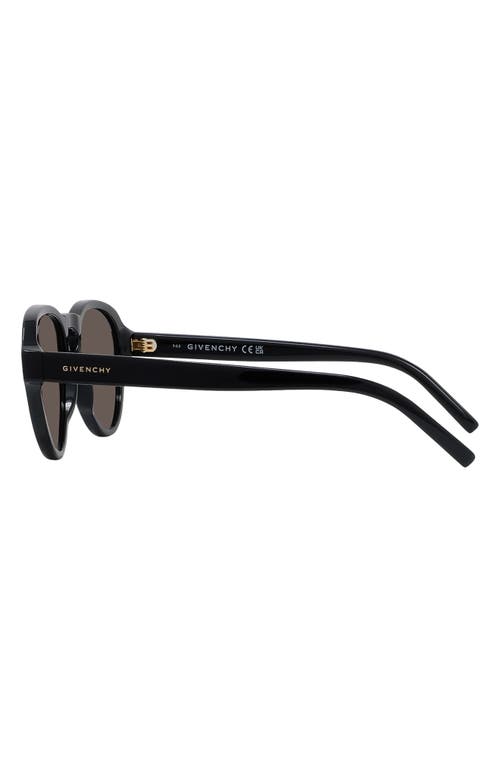 Shop Givenchy Gv Day 51mm Pilot Sunglasses In Shiny Black/brown