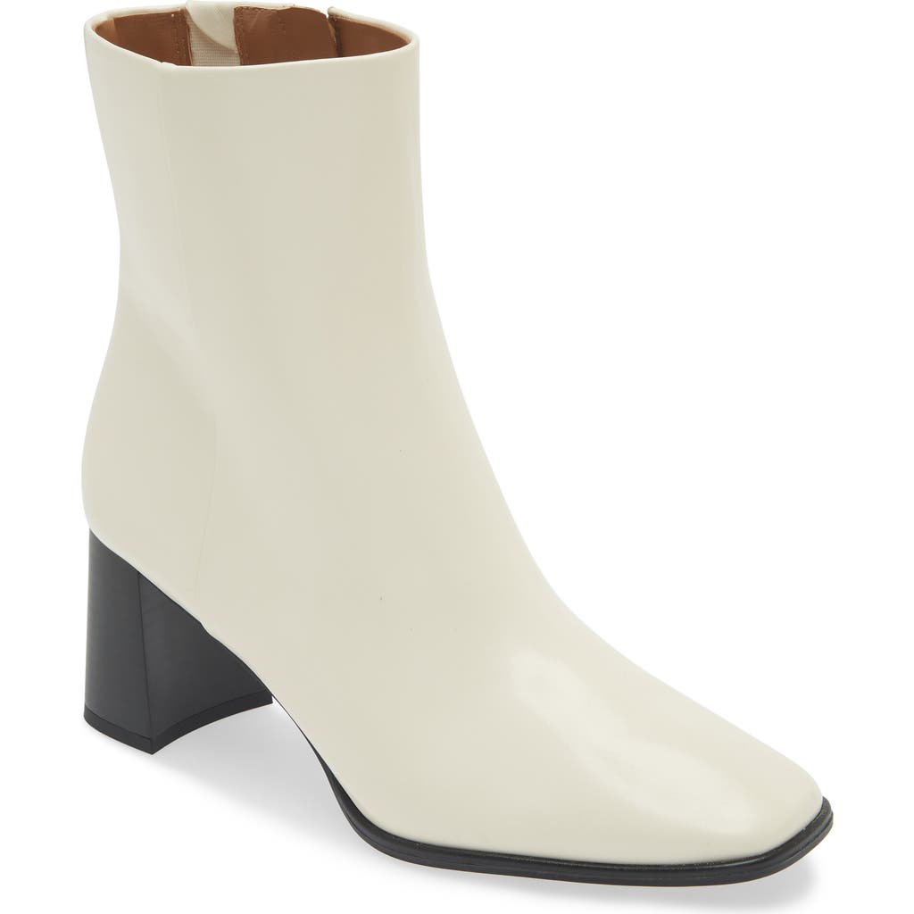 Nordstrom Rack Normandy Block Heel Bootie In Ivory Vanilla