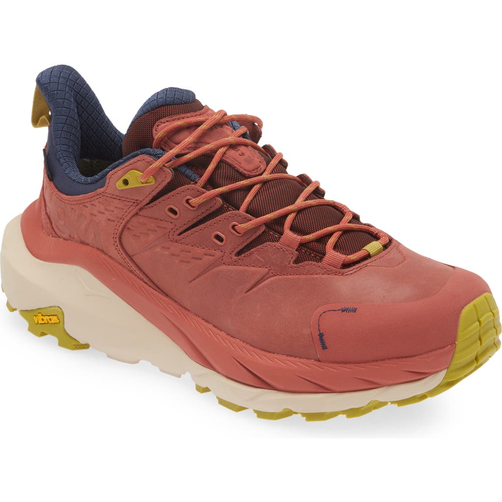 Hoka Kaha Low Gore-tex® Waterproof Sneaker In Hot Sauce/shifting Sand