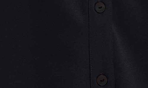 Foxcroft Mary Crepe Knit Button-up Shirt In Black