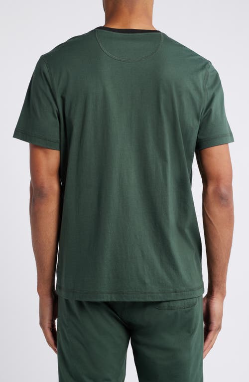 Shop Daniel Buchler Peruvian Pima Cotton Crewneck T-shirt In Deep Forest