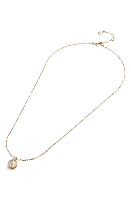 BaubleBar Yin Yang Pendant Necklace in Gold