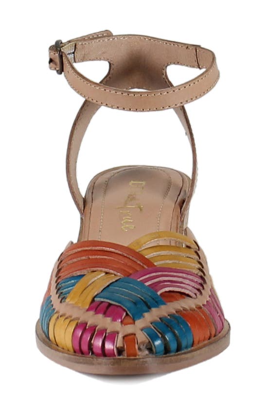 Diba True Shootin Star Ankle Strap Sandal In Tan/ Bright Multi
