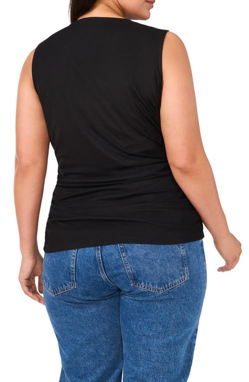 Shop Halogenr Halogen(r) Sleeveless Ruched Top In Rich Black