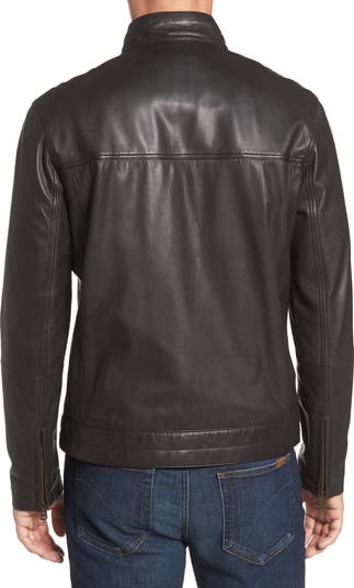 Cole Haan Washed Leather Trucker Jacket Nordstrom