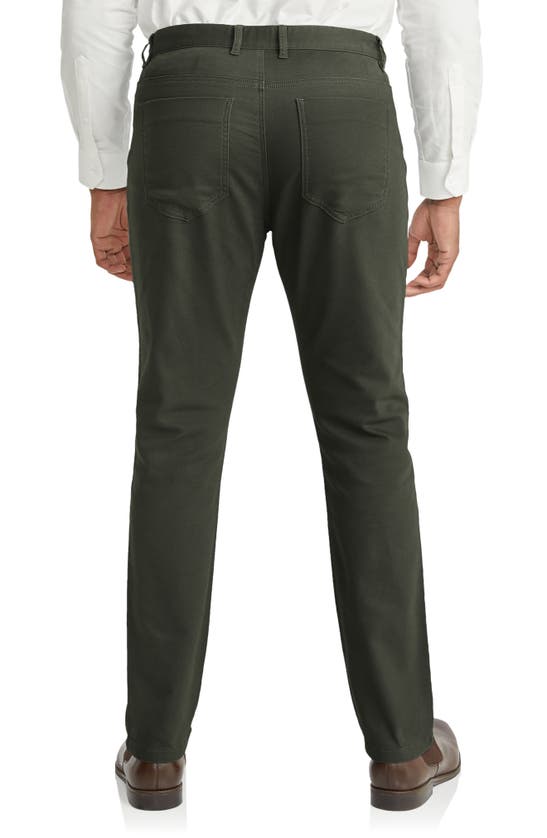 Shop Johnny Bigg Murphy Stretch Cotton Knit Chinos In Olive