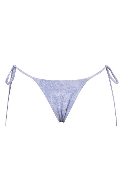 House Of Cb Tahiti Reversible Side Tie Bikini Bottoms In Lavender Paisley
