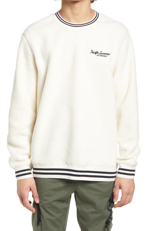 PacSun Johnson Fleece Crewneck Sweatshirt in White