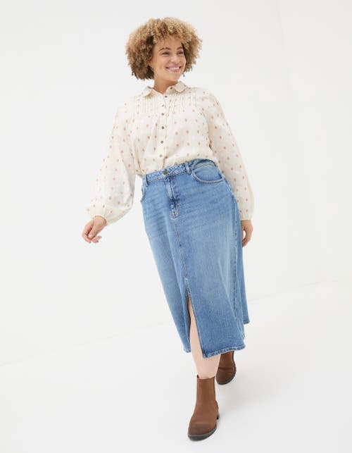 Shop Fatface Plus Size Elsie Dobby Blouse In Ivory