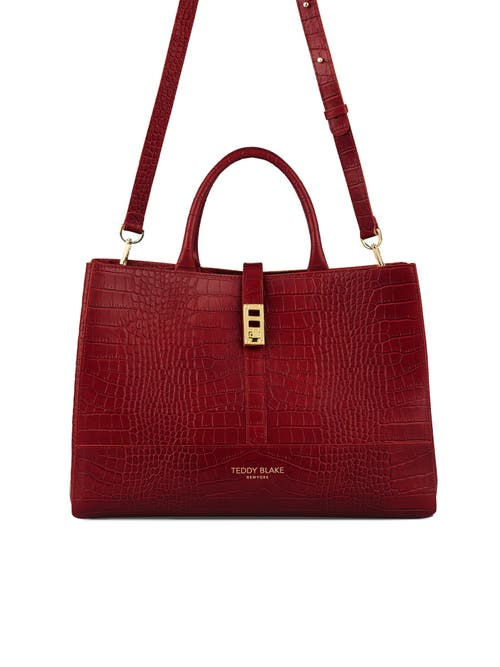Teddy Blake Lola Croco 15" In Dark Red