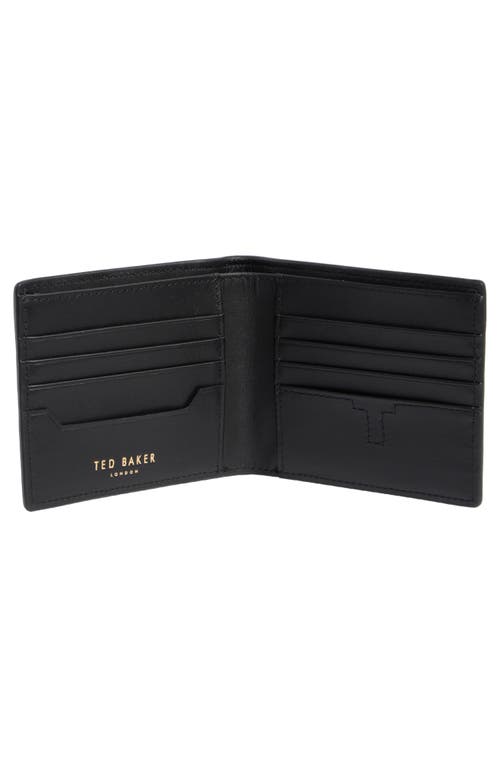 Ted Baker London Brockwell Pebbled Bifold Wallet In Black