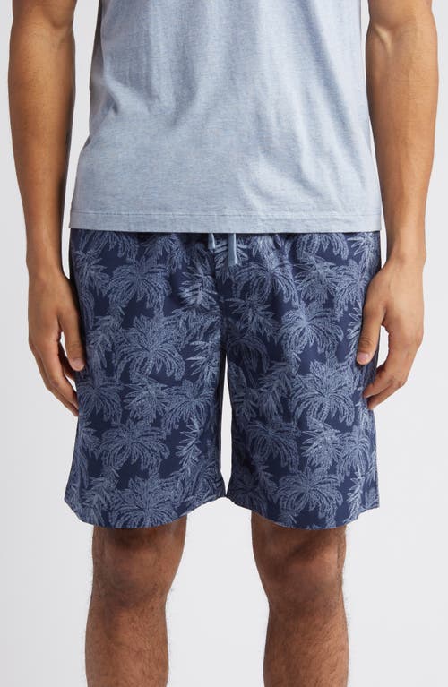 Cotton Lounge Shorts in Navy