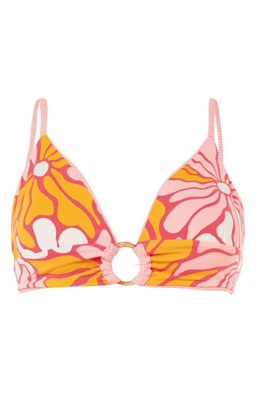 MAAJI MAAJI CORAL SALMON SHINE REVERSIBLE TRIANGLE BIKINI TOP 