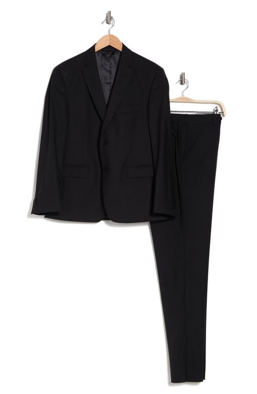 Sartorial Classic Fit Stretch Wool Suit in Black