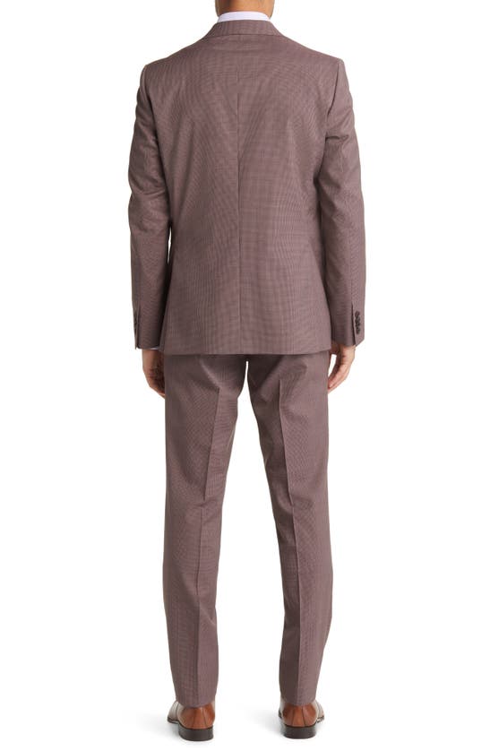 Ted Baker Roger Extra Slim Fit Solid Wool Suit In Berry