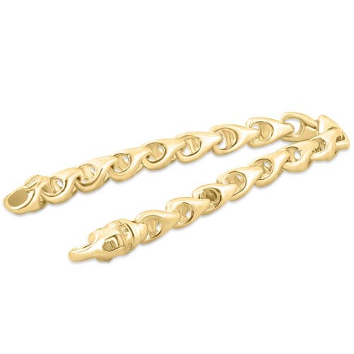 Shop Bliss Diamond Solid 14k Yellow Gold 48.3 Gram 8 Mm Link Bracelet 8.5"