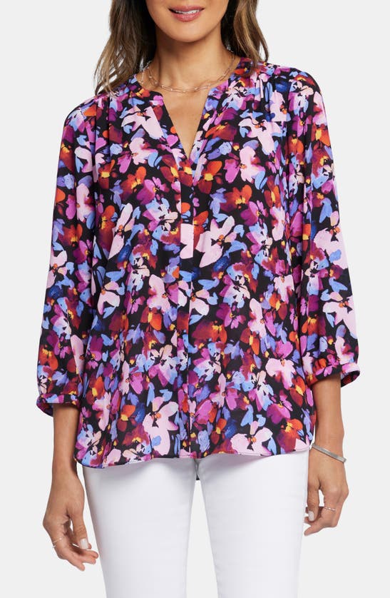 Shop Nydj Pintuck Blouse In Hot Springs