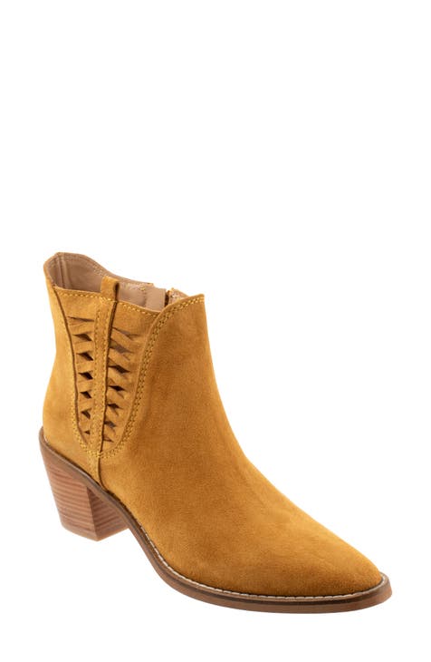 Yellow best sale suede boots