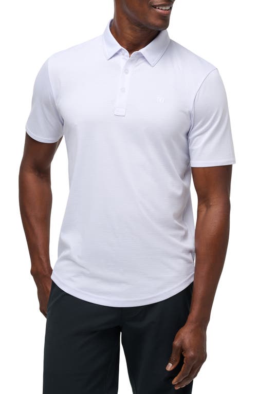 Shop Travismathew A Class Stripe Pima Cotton Blend Polo In White