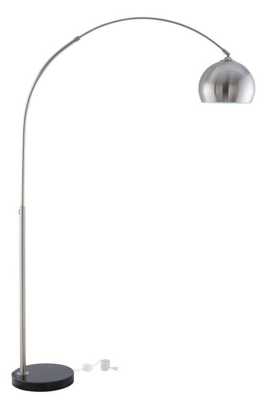Shop Inspired Home Marble Base Floor Lamp In Stainless Steel