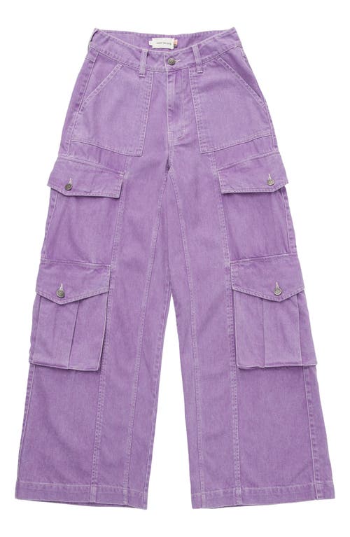 Shop Honor The Gift Wide Leg Cargo Jeans In Purple