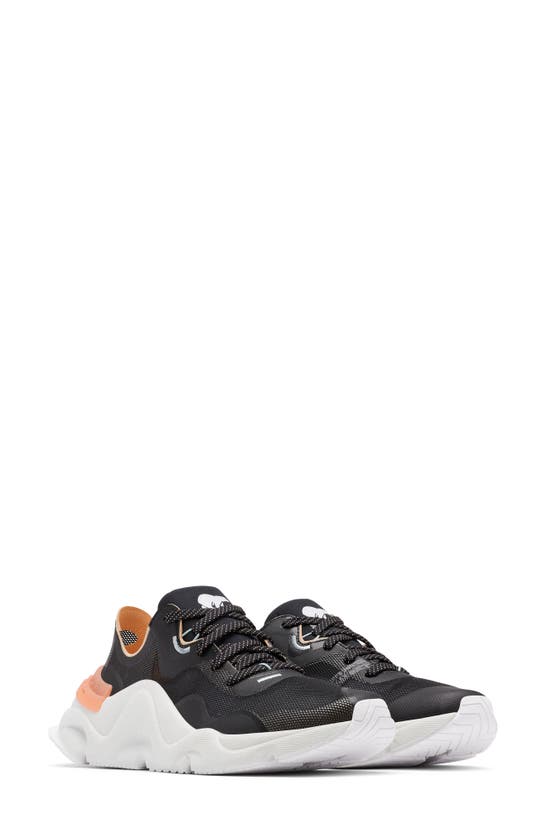 Sorel Kinetic Rnegd Float Sneaker In Black Faded Spark