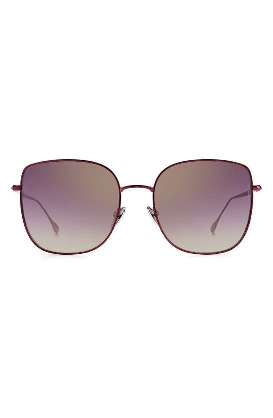 Isabel Marant 58mm Gradient Square Sunglasses In Burgundy