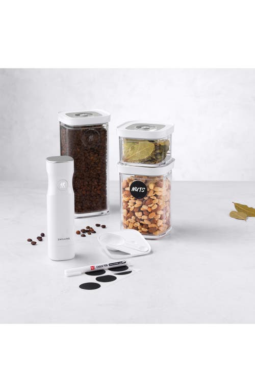 Zwilling Fresh & Save 6-piece Cube Set & Vacuum Pump Set In White