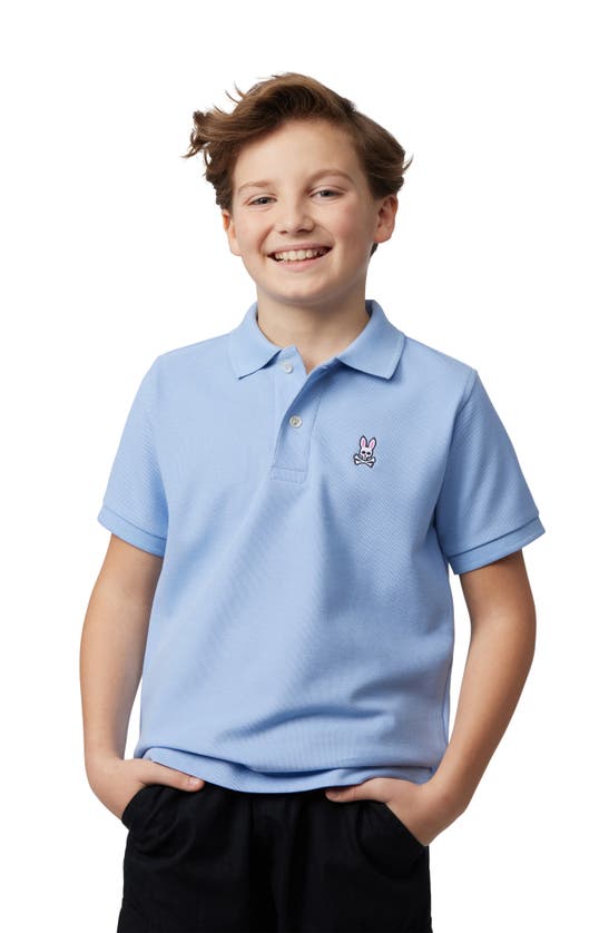 Shop Psycho Bunny Kids' Classic Piqué Polo In Serenity