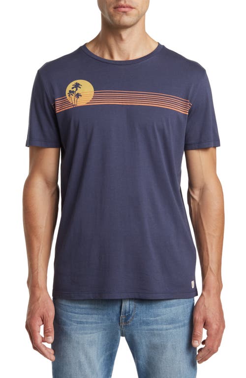 Marine Layer Signature Chest Stripe Graphic T-Shirt in Mood Indigo