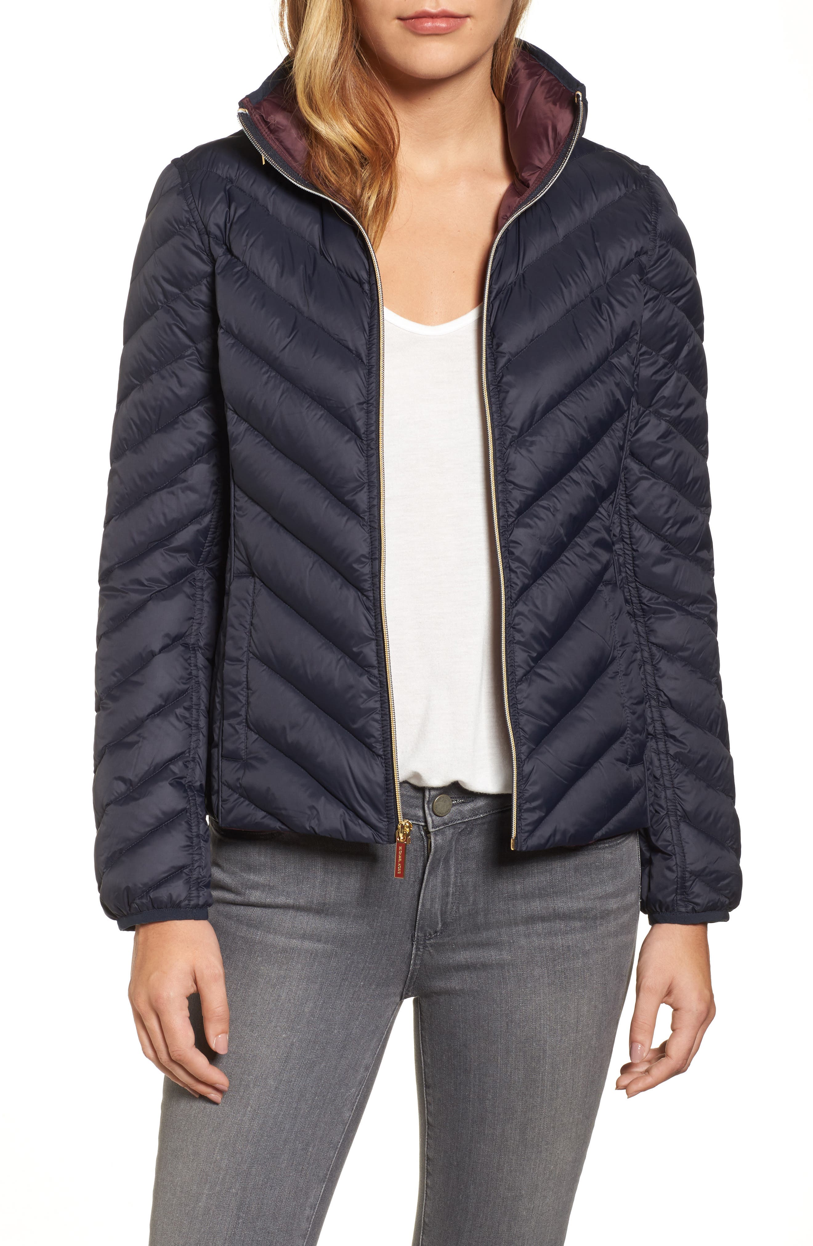 michael michael kors chevron packable jacket